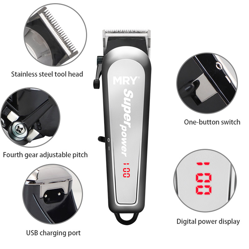 QR D07A Профессиональная машинка для стрижки волос, тонкая стальная машинка для стрижки