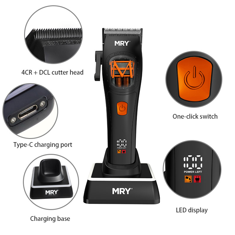 MR-2002 Магнитная левитационная машинка для стрижки волос, малошумный плавающий моторный триммер