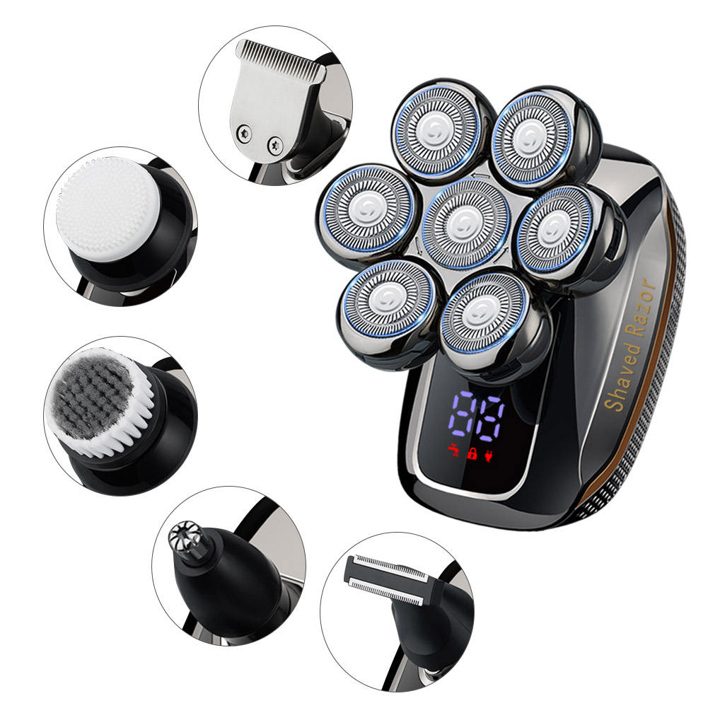 RQ-6871 Электрическая бритва с 7 лезвиями для лысеющих, плавающих голов